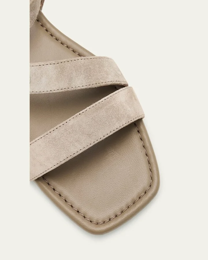 Maven Suede Buckle Flat Sandals - Image 3