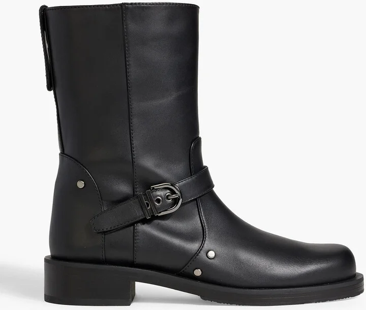 Maverick buckled leather ankle boots