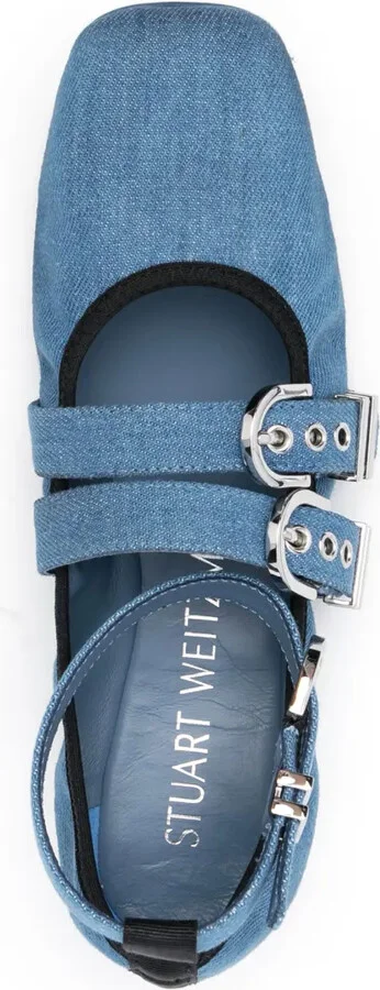 Maverick denim flat ballerina shoes - Image 4