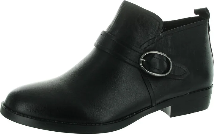 MAVERICK Womens Buckle Leather Ankle Boots