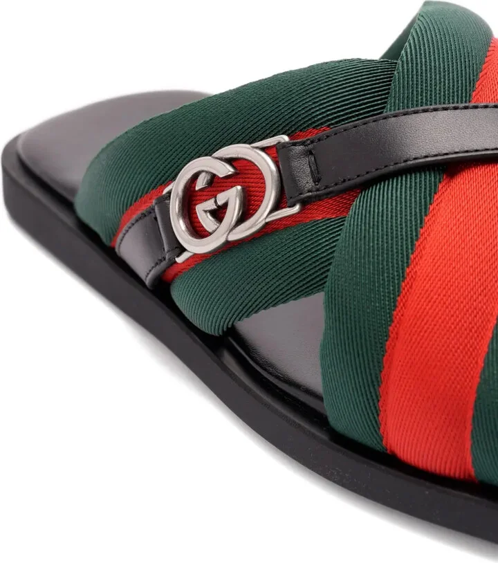 Maverik Web-striped cross-strap sandals - Image 3