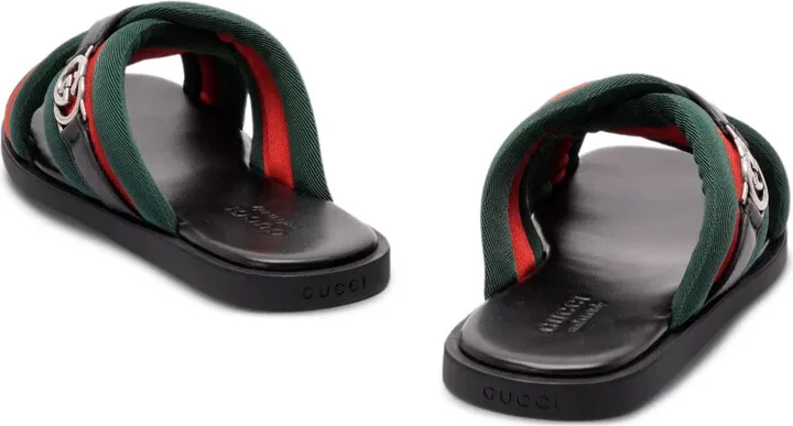 Maverik Web-striped cross-strap sandals - Image 4
