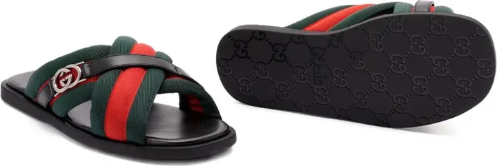 Maverik Web-striped cross-strap sandals - Image 5