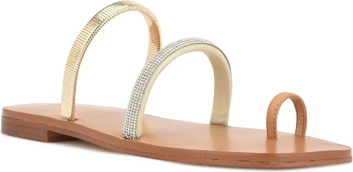 Mavis 5 Womens Embellished Manmade Slide Sandals