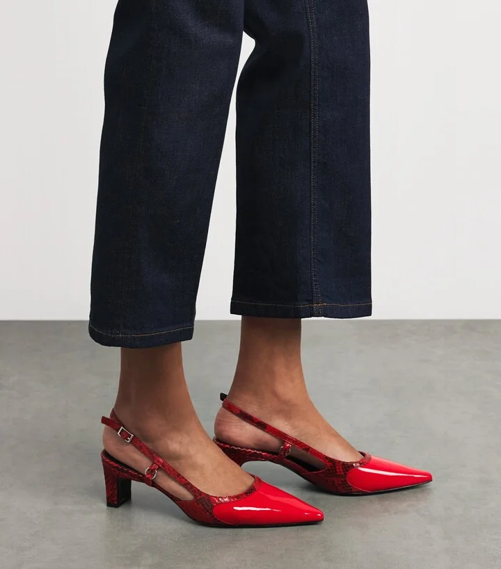 Max & Co. Leather Slingback Heels 50 - Image 2