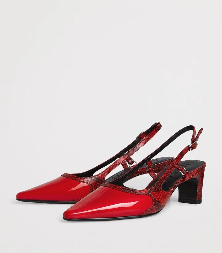 Max & Co. Leather Slingback Heels 50 - Image 3