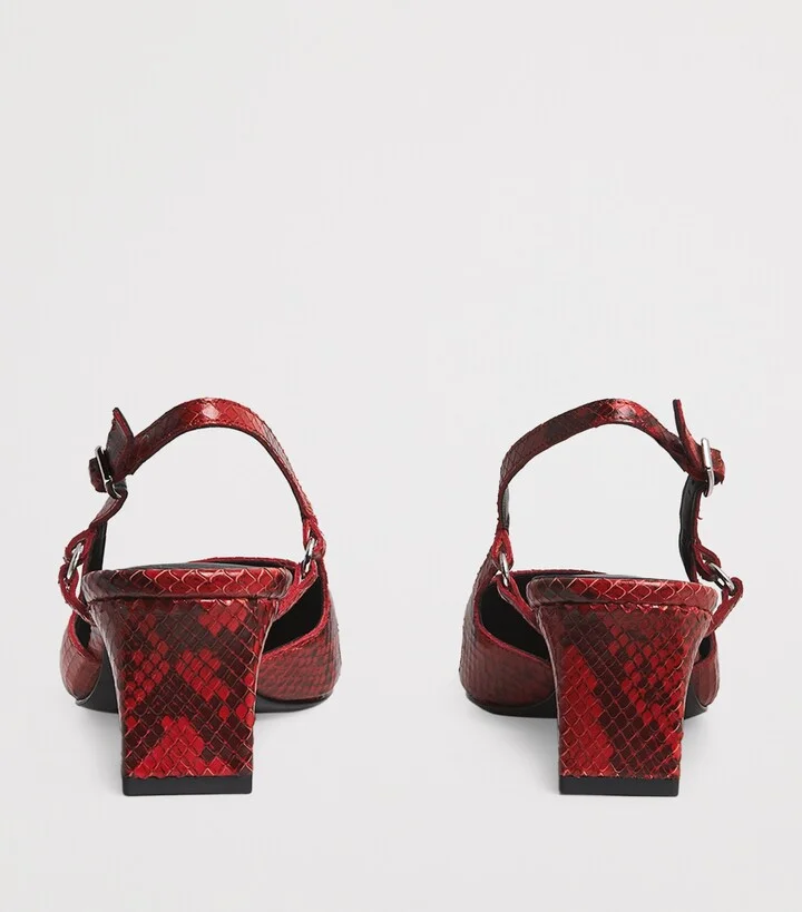 Max & Co. Leather Slingback Heels 50 - Image 4