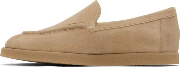 Max Mara Beige Goat Leather Loafers - Image 3