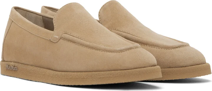 Max Mara Beige Goat Leather Loafers - Image 4