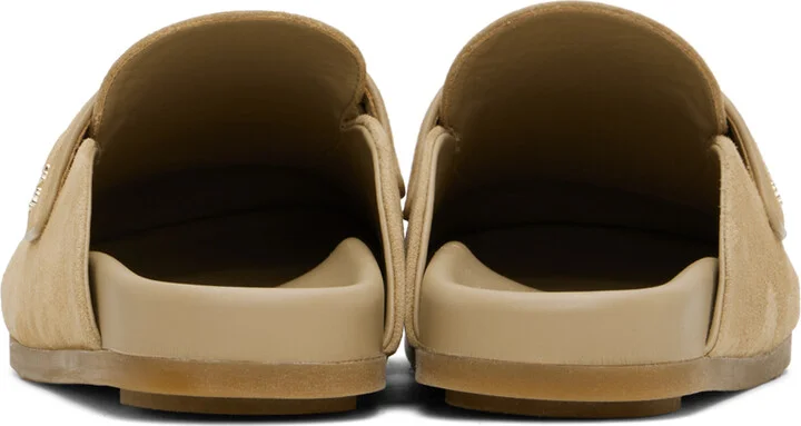 Max Mara Beige Soft Suede Mules - Image 2