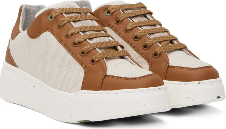 Max Mara Beige & Tan Maxigreen Sneakers - Image 4