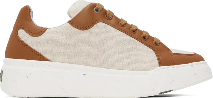 Max Mara Beige & Tan Maxigreen Sneakers