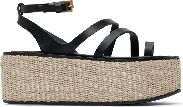 Max Mara Black Biarritz Sandals