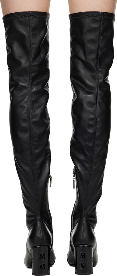 Max Mara Black Damier Boots - Image 2
