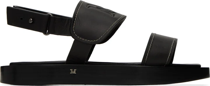Max Mara Black Diana Sandals