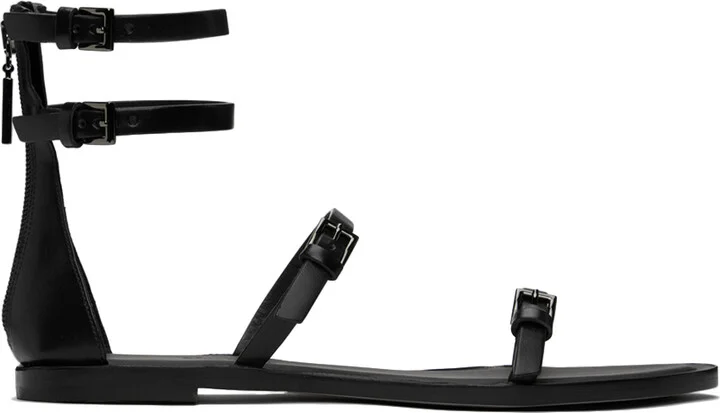 Max Mara Black Evegflat Sandals