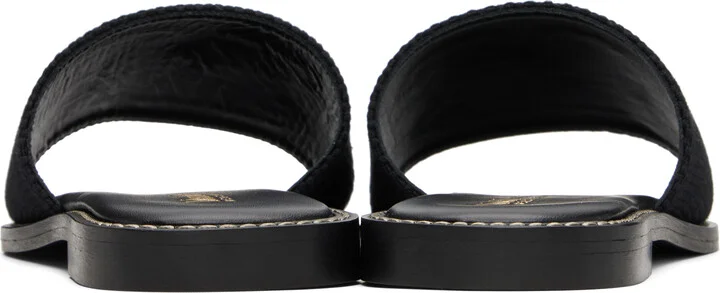 Max Mara Black Gene Sandals - Image 2