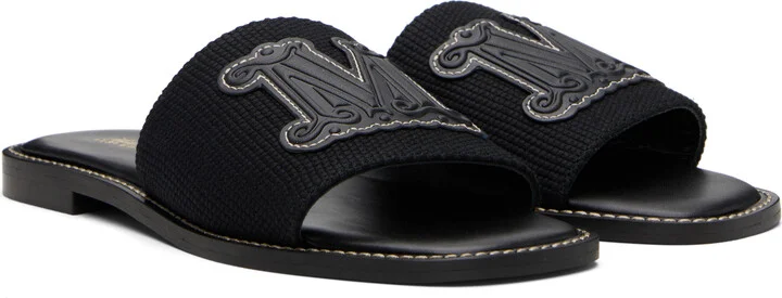 Max Mara Black Gene Sandals - Image 4