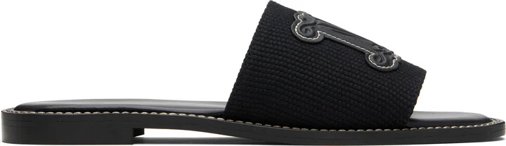 Max Mara Black Gene Sandals