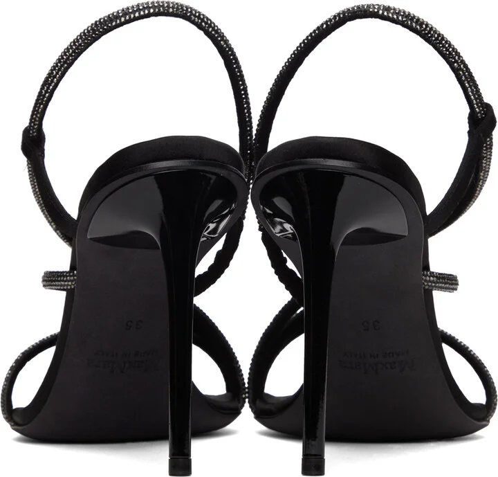 Max Mara Black Stark Heeled Sandals - Image 2