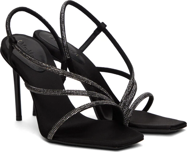 Max Mara Black Stark Heeled Sandals - Image 4