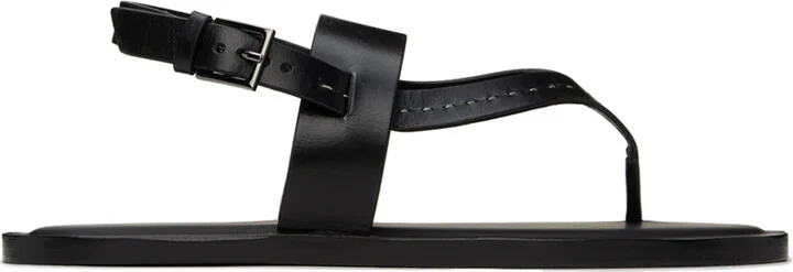 Max Mara Black Thongstitch Sandals