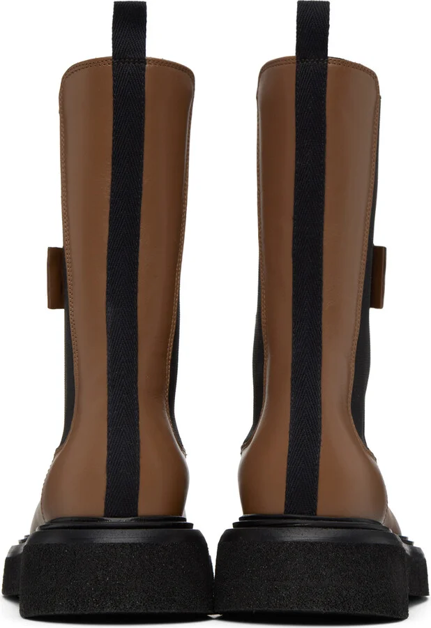 Max Mara Brown English Chelsea Boots - Image 2