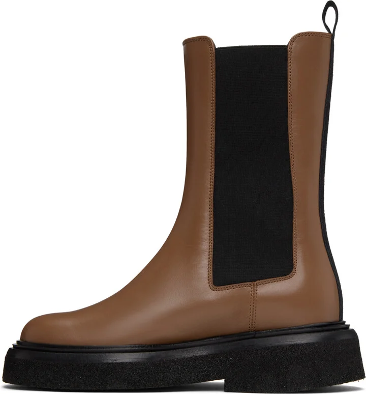 Max Mara Brown English Chelsea Boots - Image 3
