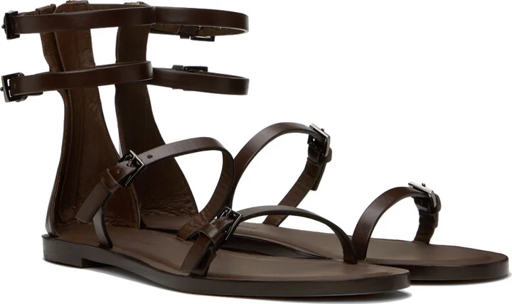 Max Mara Brown Evegflat Sandals - Image 4