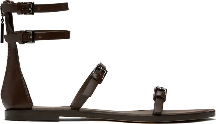 Max Mara Brown Evegflat Sandals