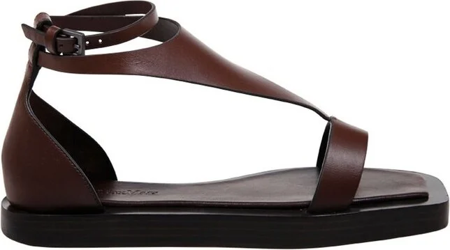 Max Mara Buckle Detailed Open Toe Sandals