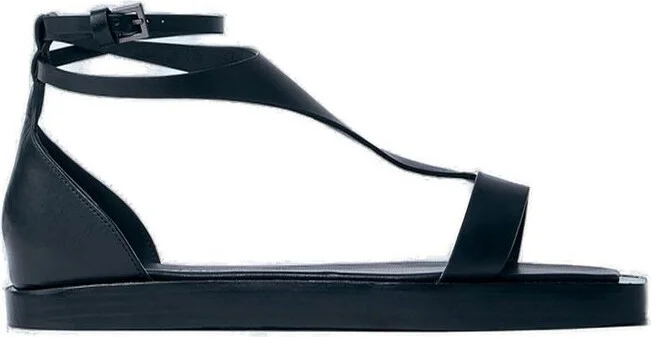 Max Mara Buckle Detailed Open Toe Sandals