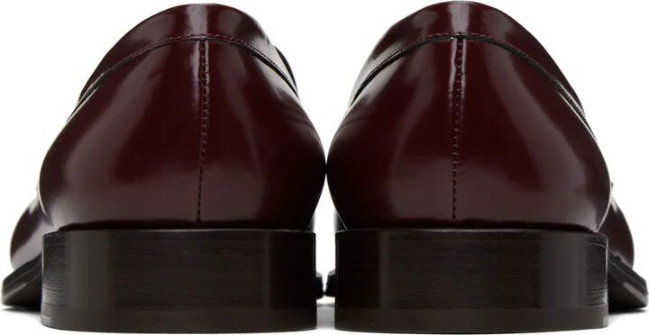 Max Mara Burgundy Tassel Loafers - Image 2