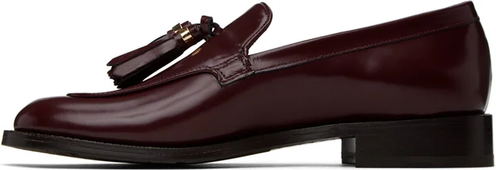 Max Mara Burgundy Tassel Loafers - Image 3
