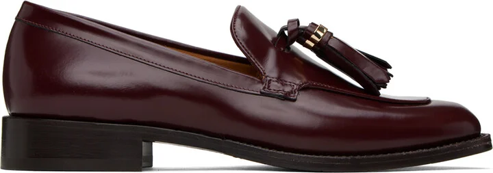 Max Mara Burgundy Tassel Loafers