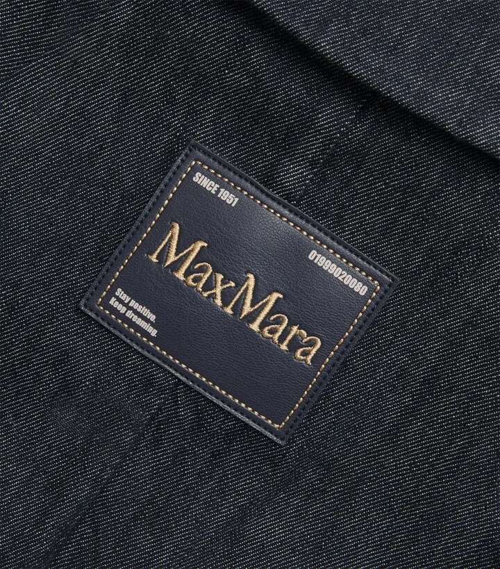 Max Mara Denim Double-Breasted Midi Dress - Image 5