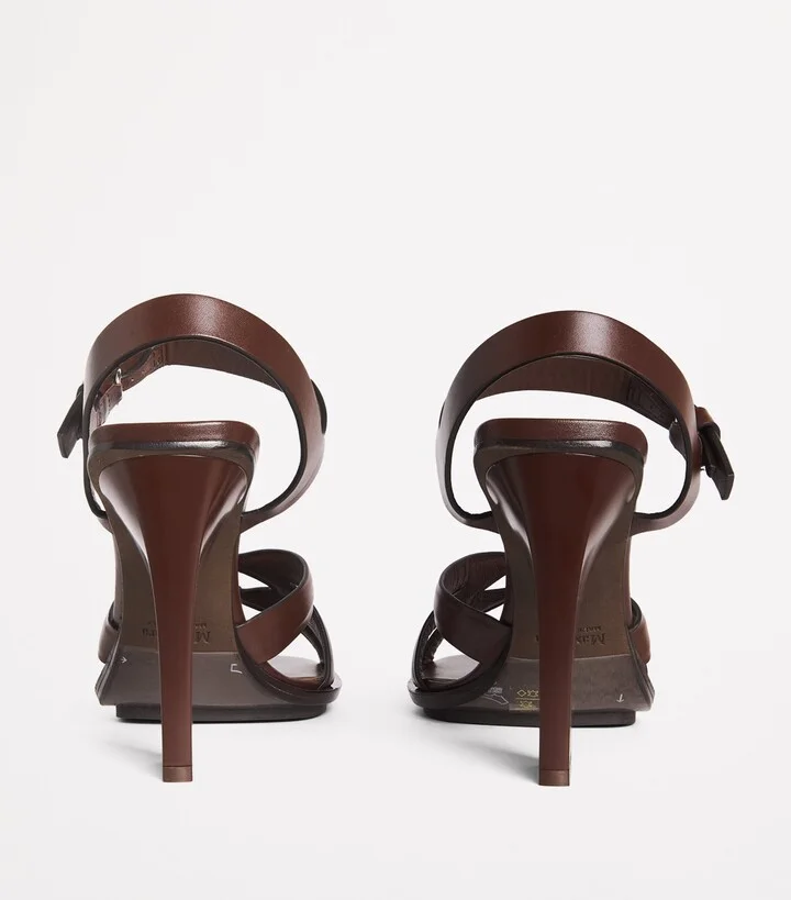 Max Mara Leather Heeled Sandals 100 - Image 4