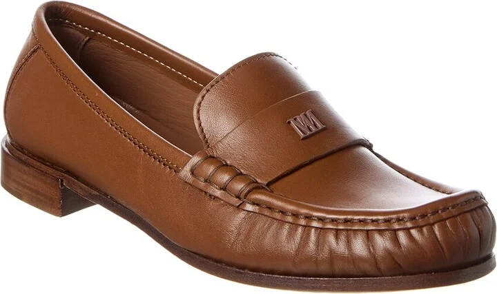 Max Mara Logo Leather Loafer