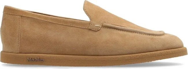 Max Mara Logo Plaque Slip-On Flat Shoes