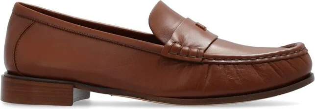Max Mara Logo Plaque Slip-On Loafers