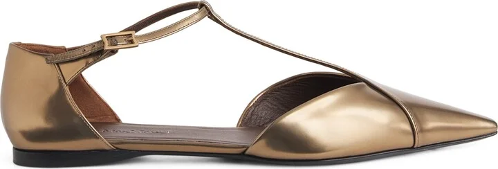 Max Mara Metallic Leather Sandals