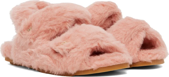 Max Mara Pink Teddy Sandals - Image 4