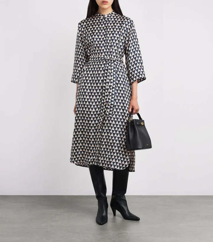 Max Mara Silk Patterned Midi Dress - Image 2