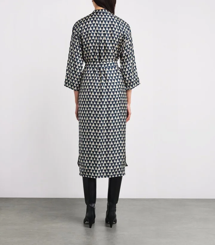 Max Mara Silk Patterned Midi Dress - Image 3