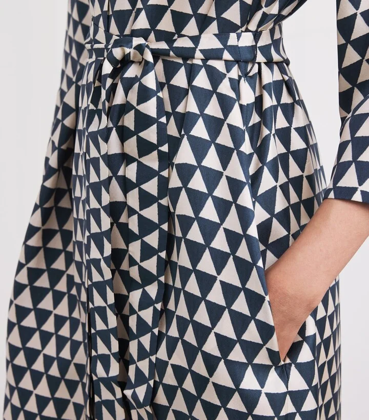 Max Mara Silk Patterned Midi Dress - Image 4