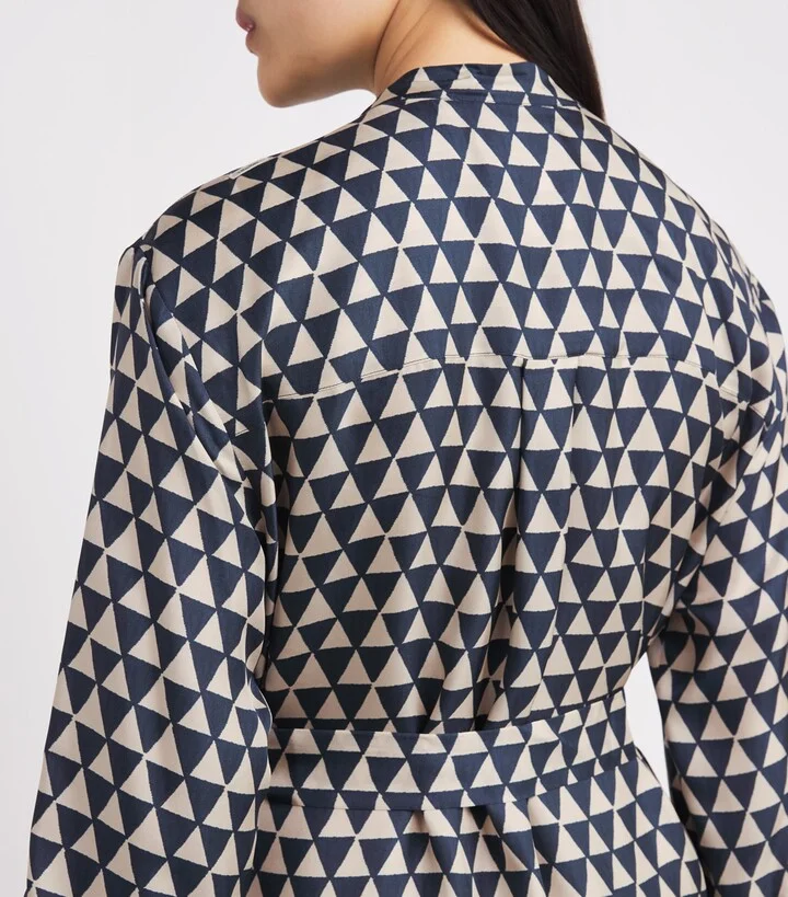 Max Mara Silk Patterned Midi Dress - Image 6
