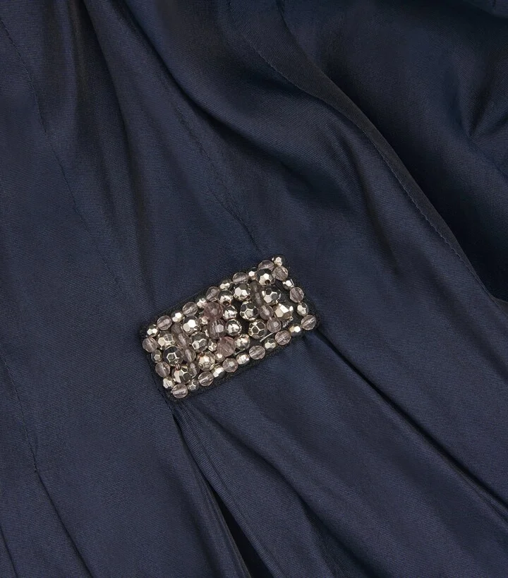 Max Mara Silk Pleated Midi Dress - Image 5