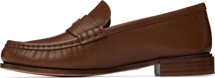 Max Mara Tan Leather Loafers - Image 3