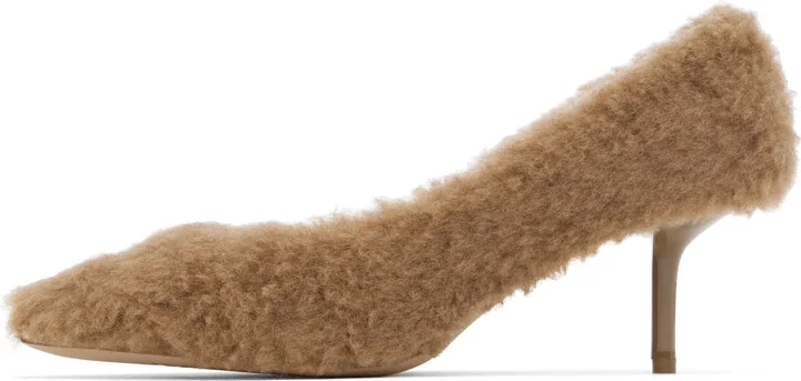 Max Mara Tan Teddy Pumps - Image 3