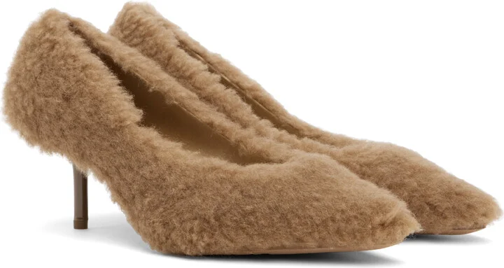 Max Mara Tan Teddy Pumps - Image 4